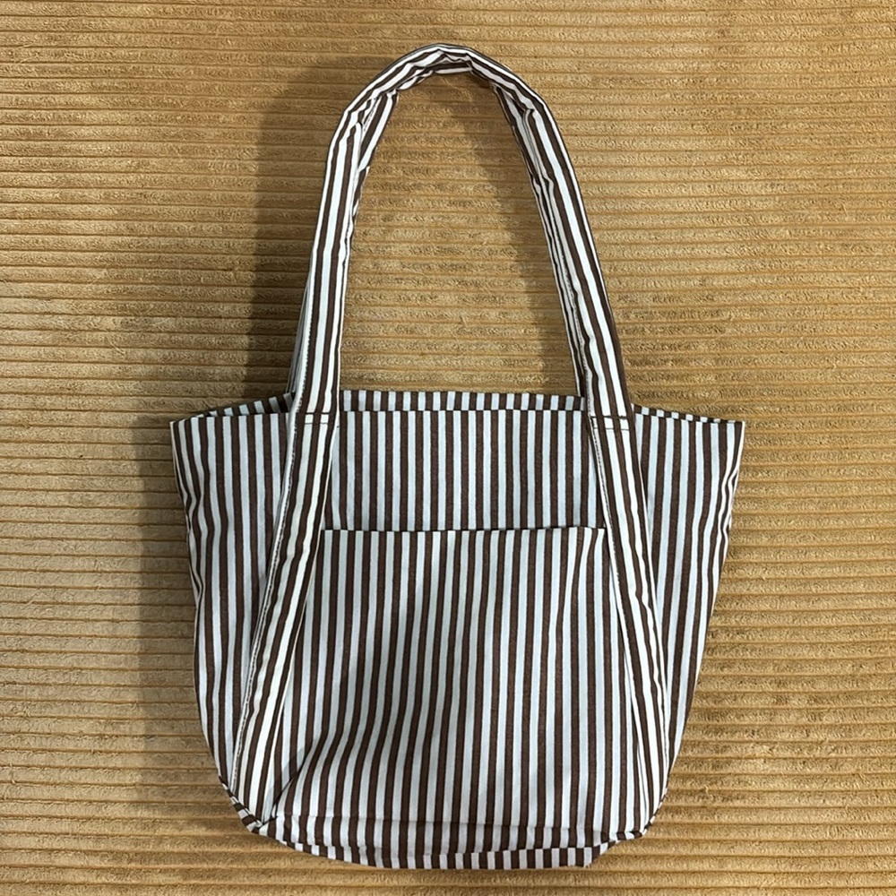 NWT Baggu Mini Cloud Bag - Brown Stripe